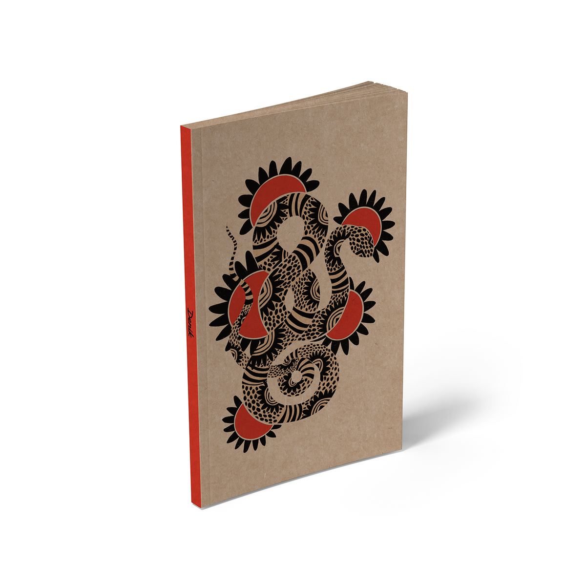 Sunflower Snake Kraft Layflat Notebook
