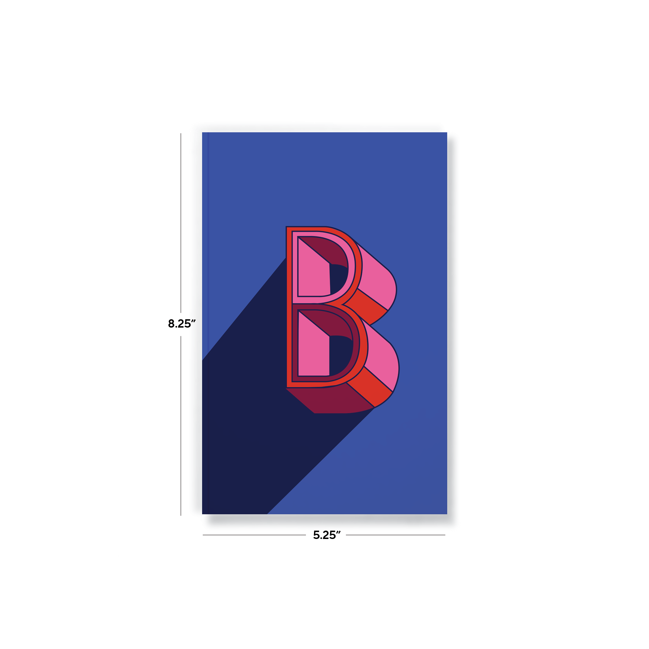 "B" Letter Classic Layflat Notebook | Denik