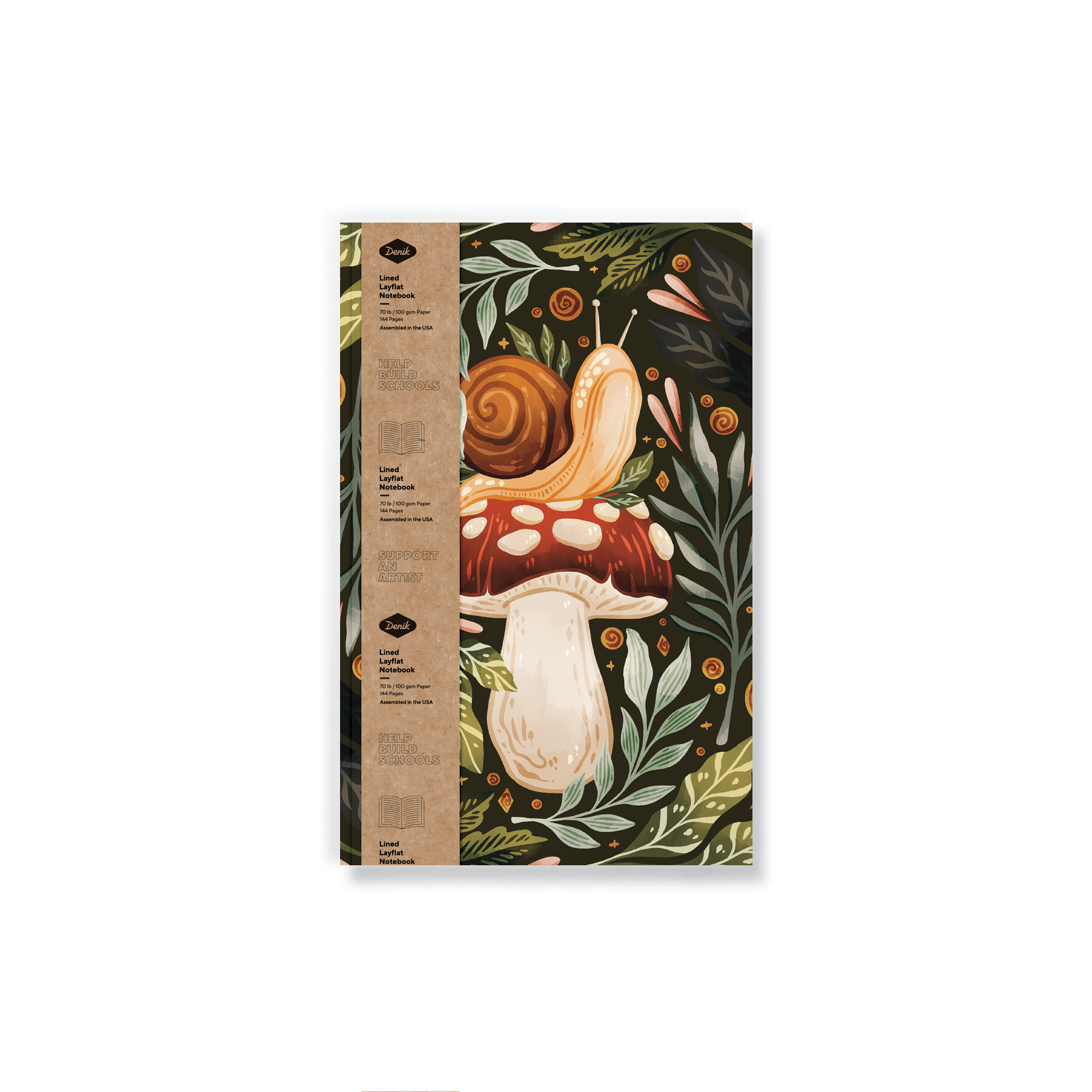 Snail &amp; Mushroom Classic Layflat Notebook
