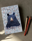 Black Bear and Bunnies Classic Layflat Notebook