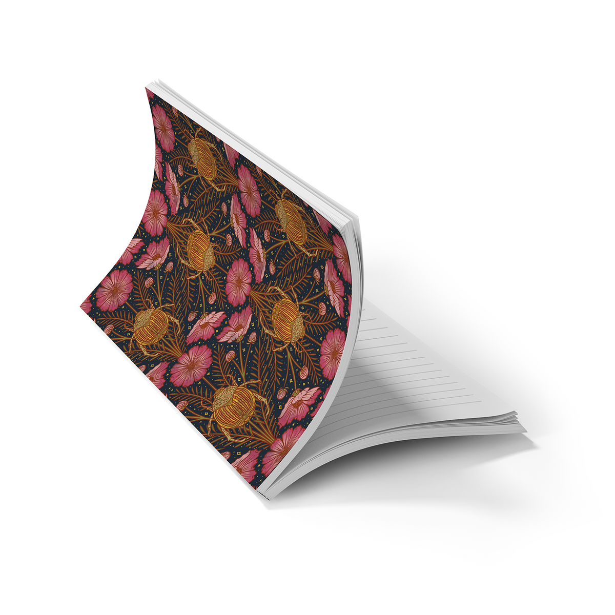 Beetles and Cosmos Classic Layflat Notebook