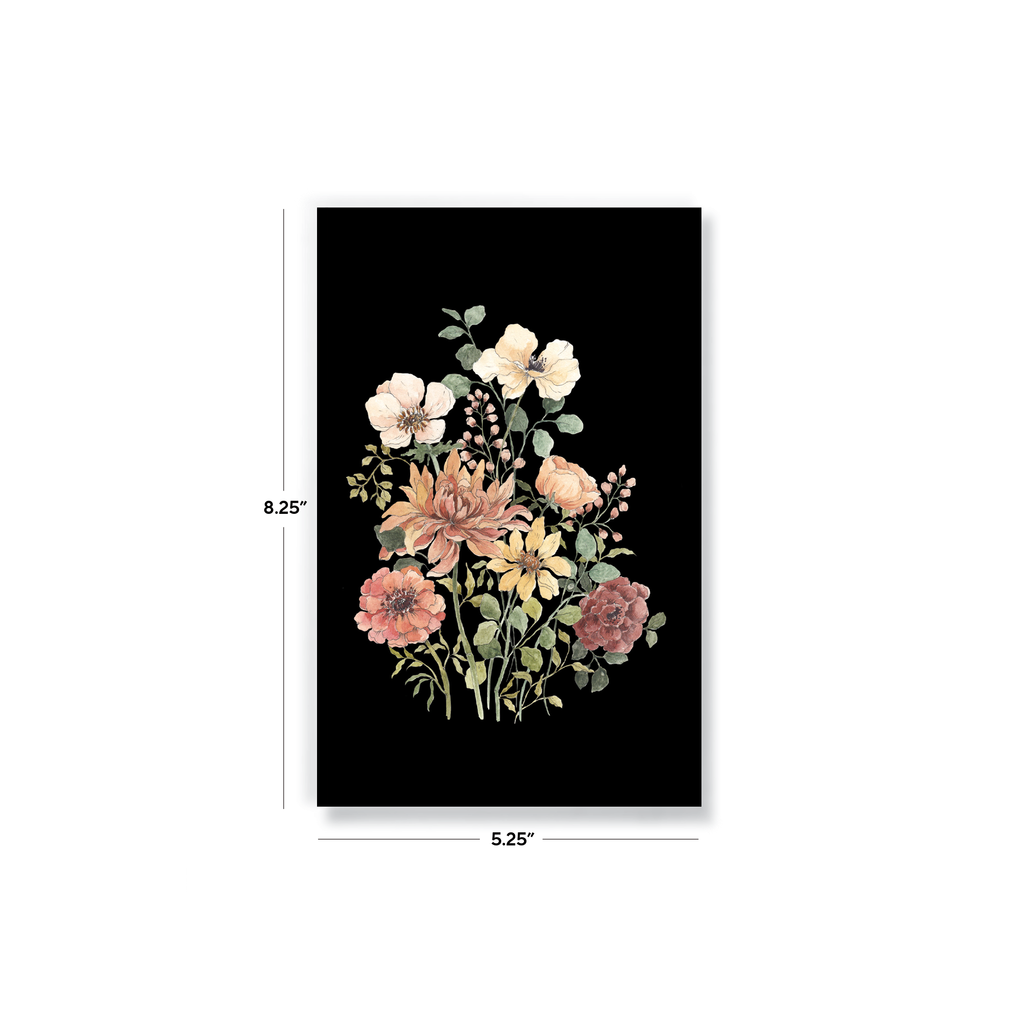 Flowers Dark Notebook | Denik