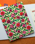 Hand Print Blooms Large Layflat Notebook
