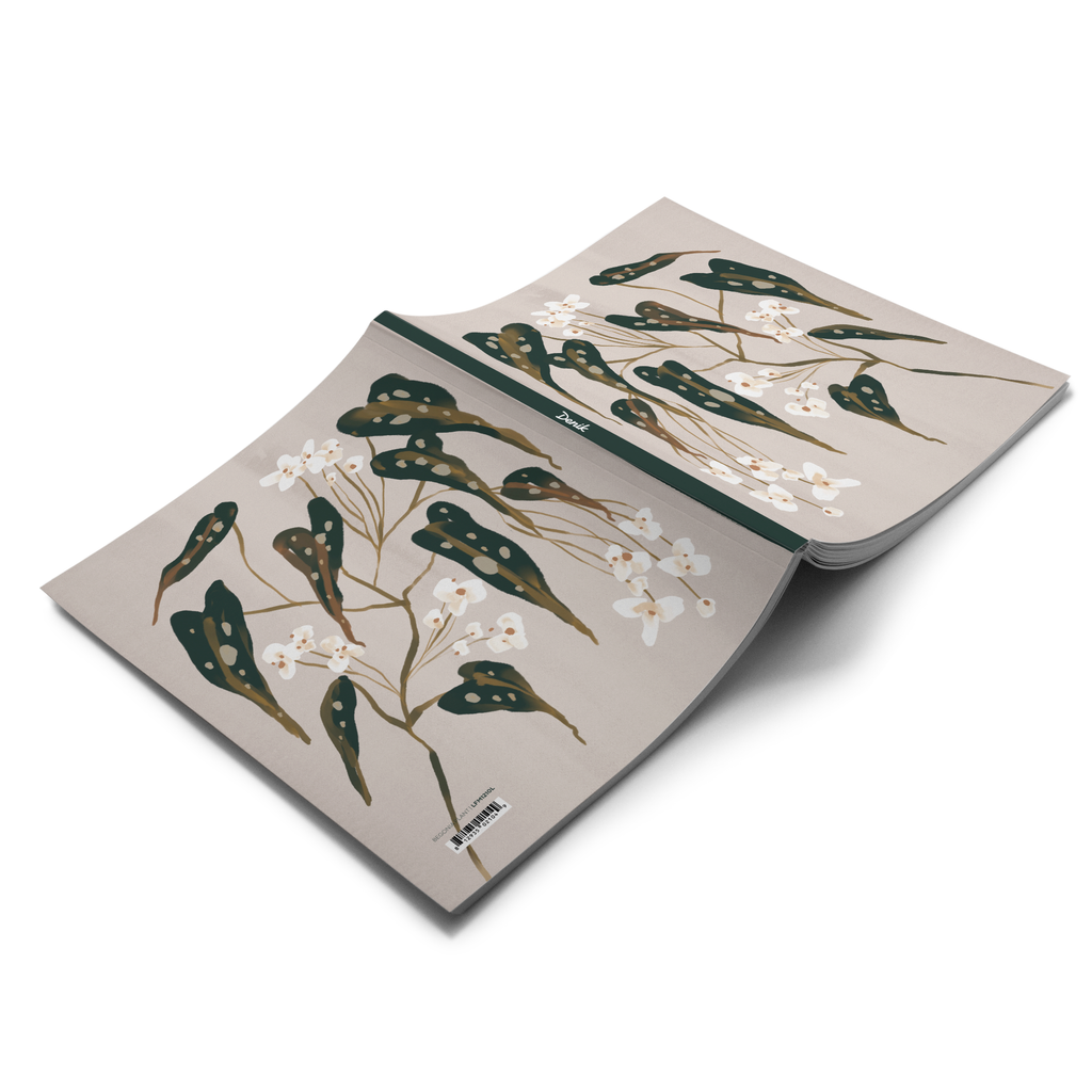 Begonia Plant Medium Layflat Notebook