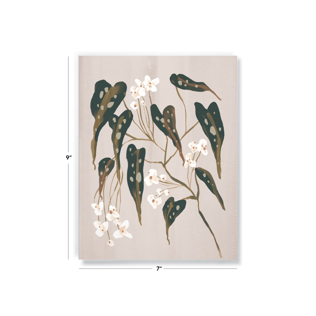 Begonia Plant Medium Layflat Notebook