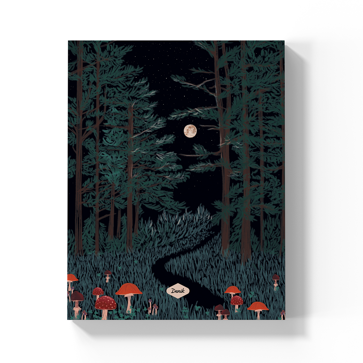 Moonrise Forest Medium Layflat Notebook - Mixed Media