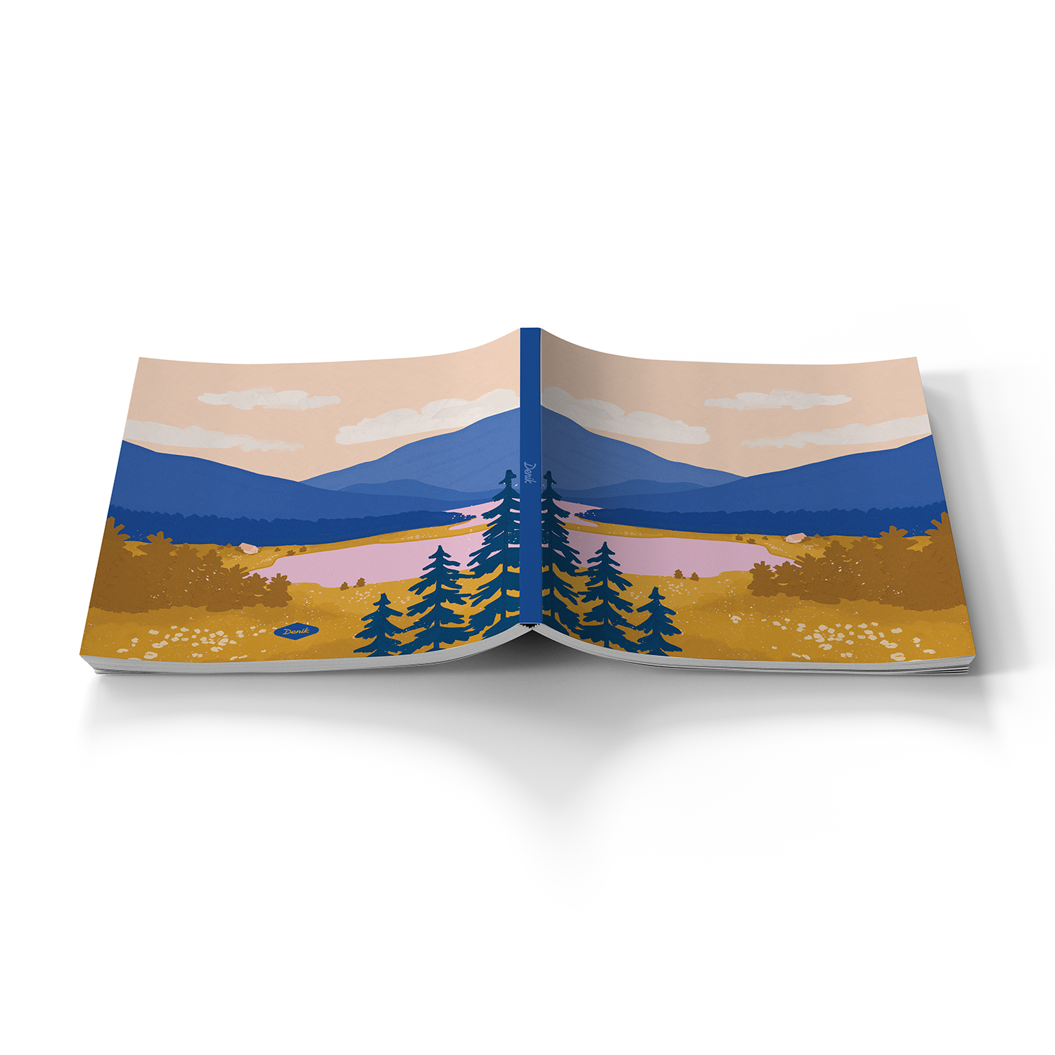 Mountain Majesty Medium Layflat Notebook - Mixed Media