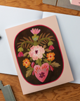 Blossoming Heart Medium Layflat Notebook