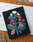 Strawberry Stalk Medium Layflat Notebook