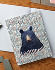 Black Bear & Bunnies Medium Layflat Notebook