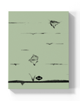 Bird On Hydrant Medium Layflat Notebook - Mixed Media