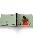 Bird On Hydrant Medium Layflat Notebook - Mixed Media