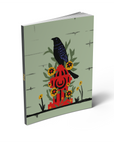 Bird On Hydrant Medium Layflat Notebook - Mixed Media