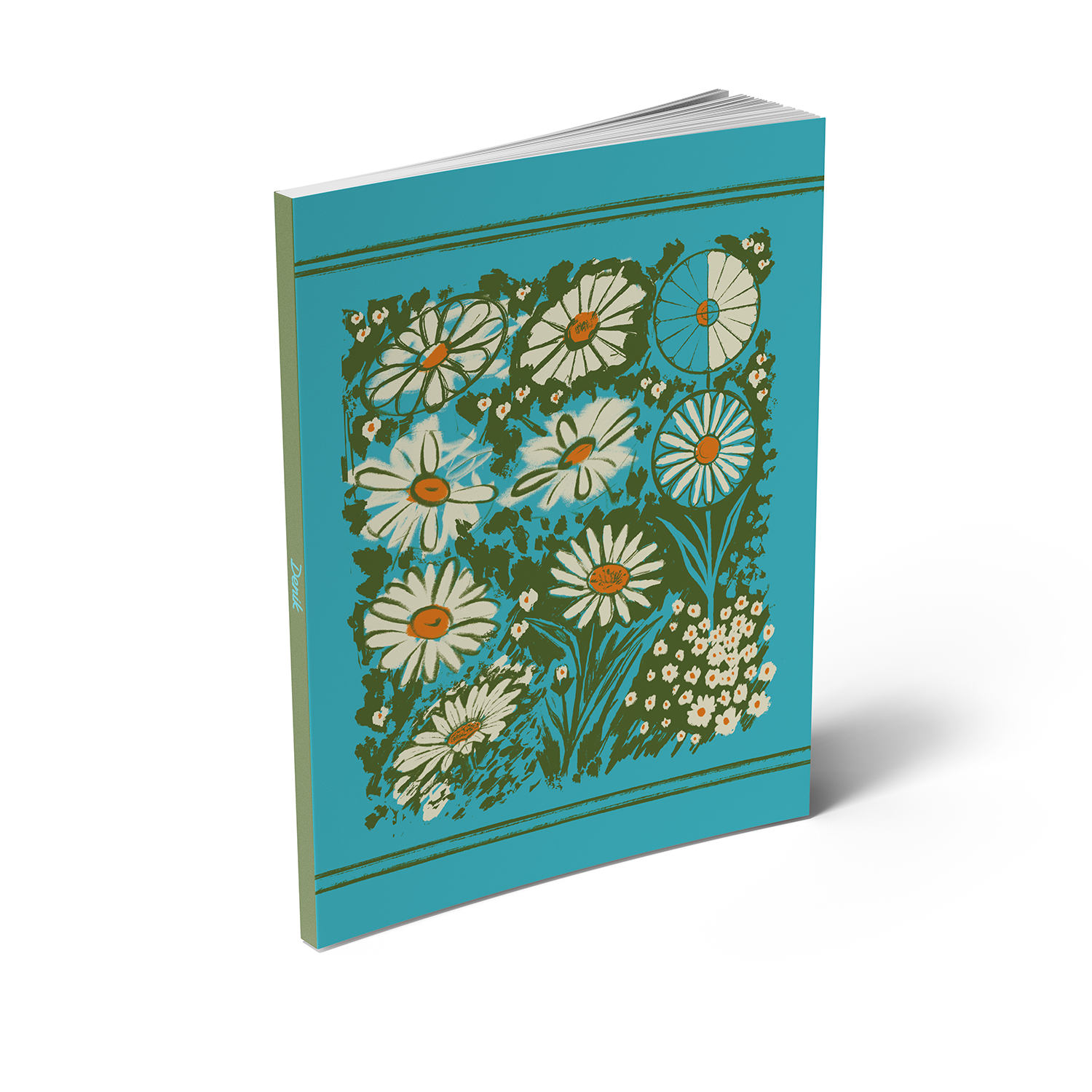 Drawing Daisies Medium Layflat Notebook - Mixed Media