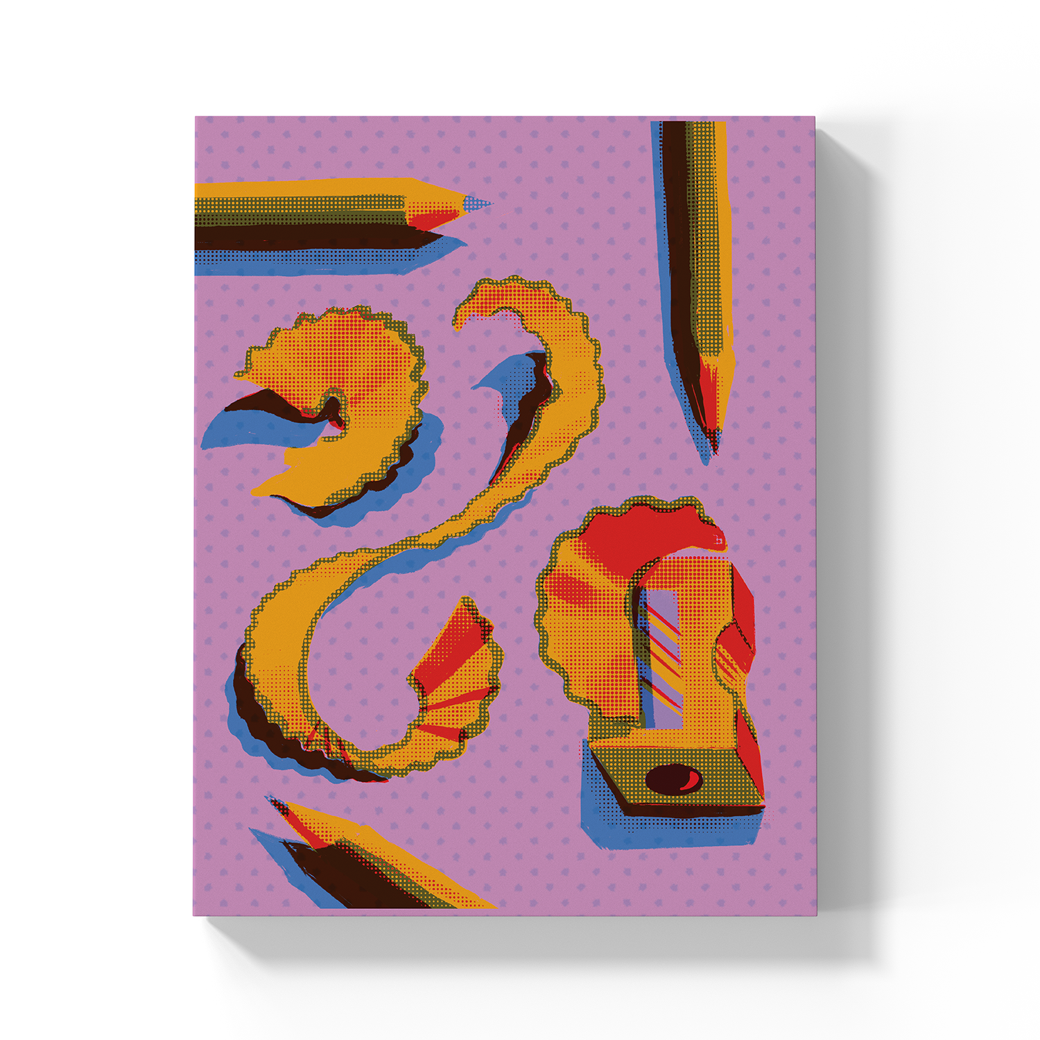 Pencil Sharpeners Medium Layflat Notebook - Mixed Media