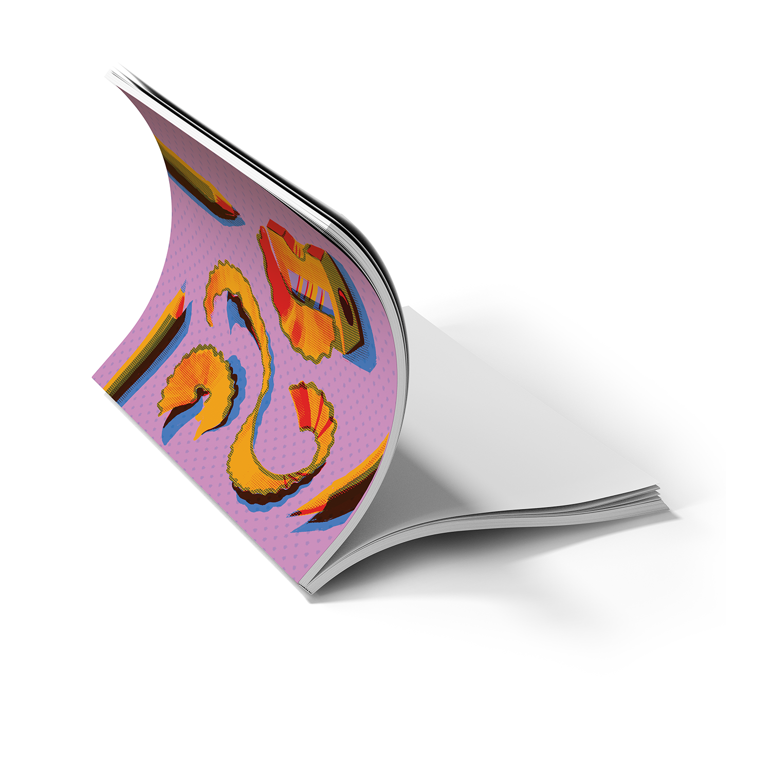 Pencil Sharpeners Medium Layflat Notebook - Mixed Media