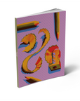 Pencil Sharpeners Medium Layflat Notebook - Mixed Media