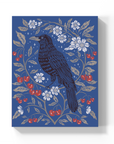Crow and Cherries Medium Layflat Notebook - Mixed Media