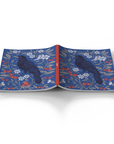 Crow and Cherries Medium Layflat Notebook - Mixed Media
