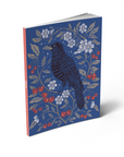 Crow and Cherries Medium Layflat Notebook - Mixed Media