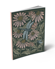 Dragonfly and Coneflower Medium Layflat Notebook - Mixed Media