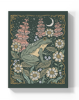 Frog and Foxgloves Medium Layflat Notebook - Mixed Media