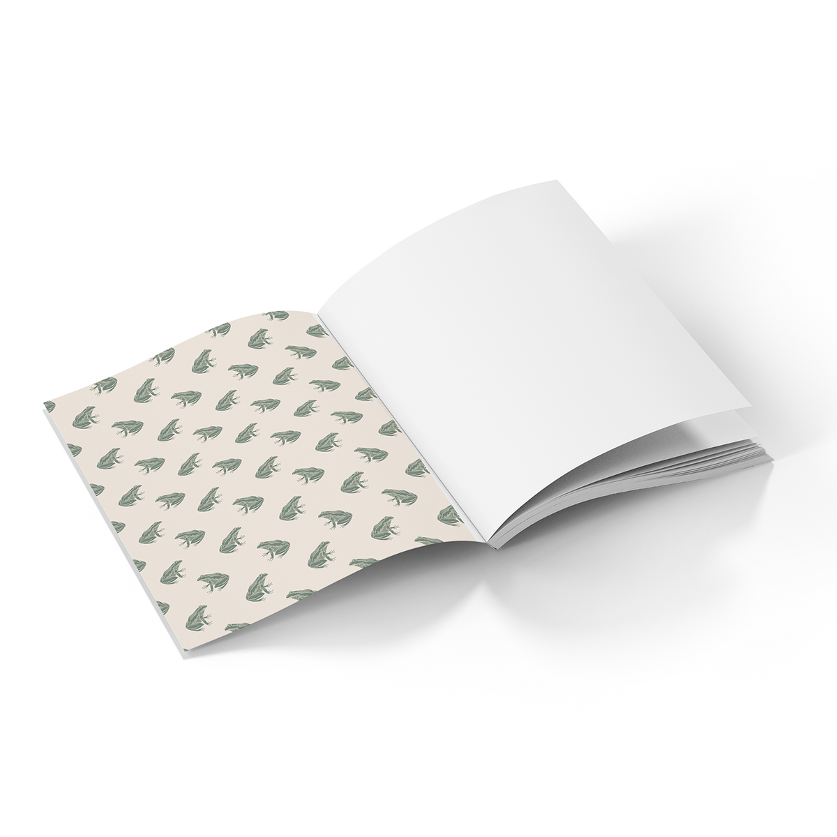 Frog and Foxgloves Medium Layflat Notebook - Mixed Media