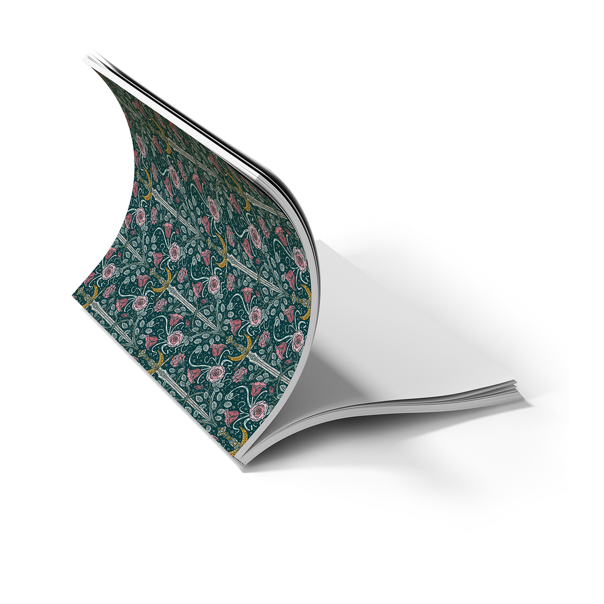 Sword Garden Medium Layflat Notebook - Mixed Media