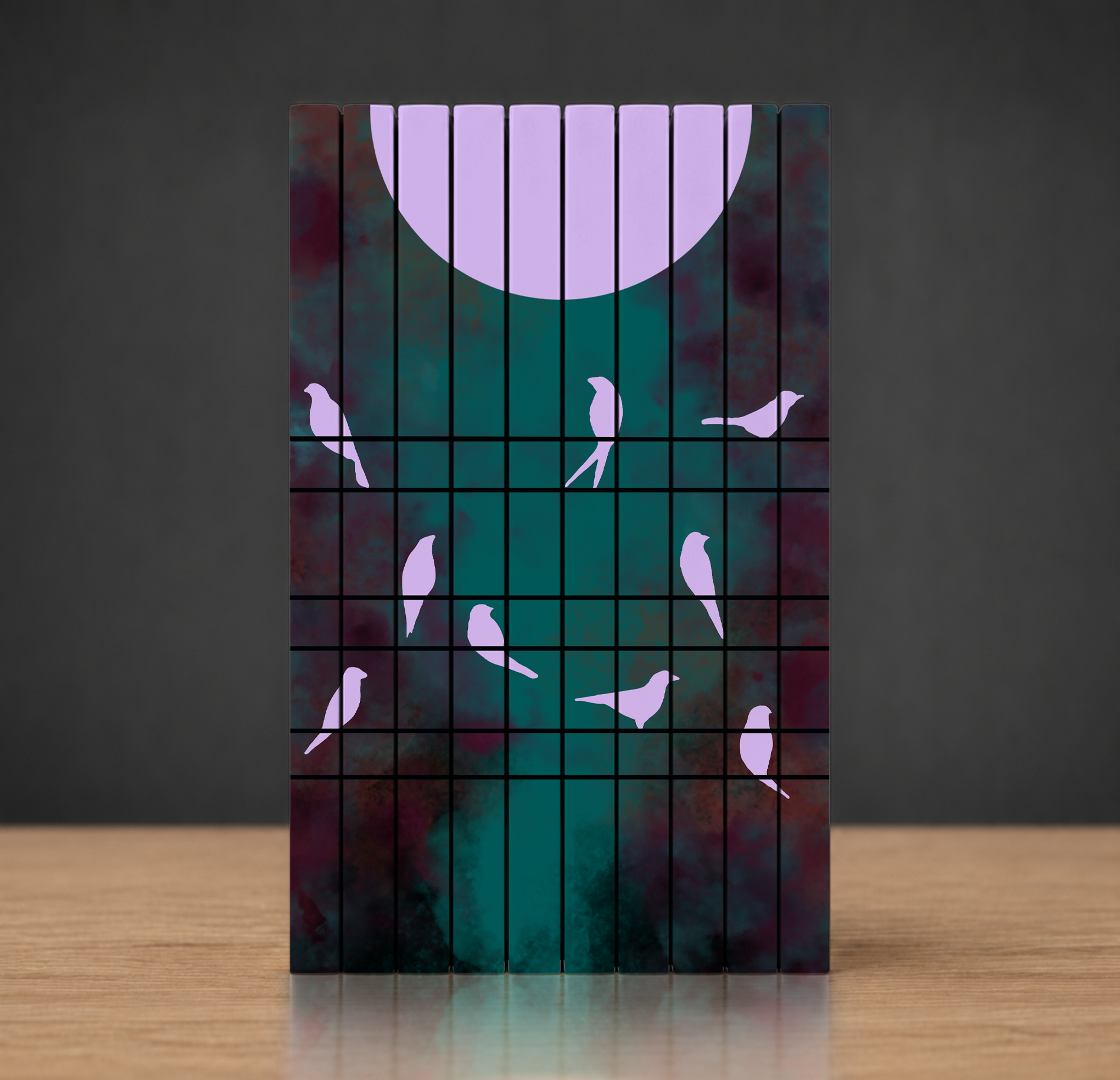 Birds On Wire Vertebrae Mural