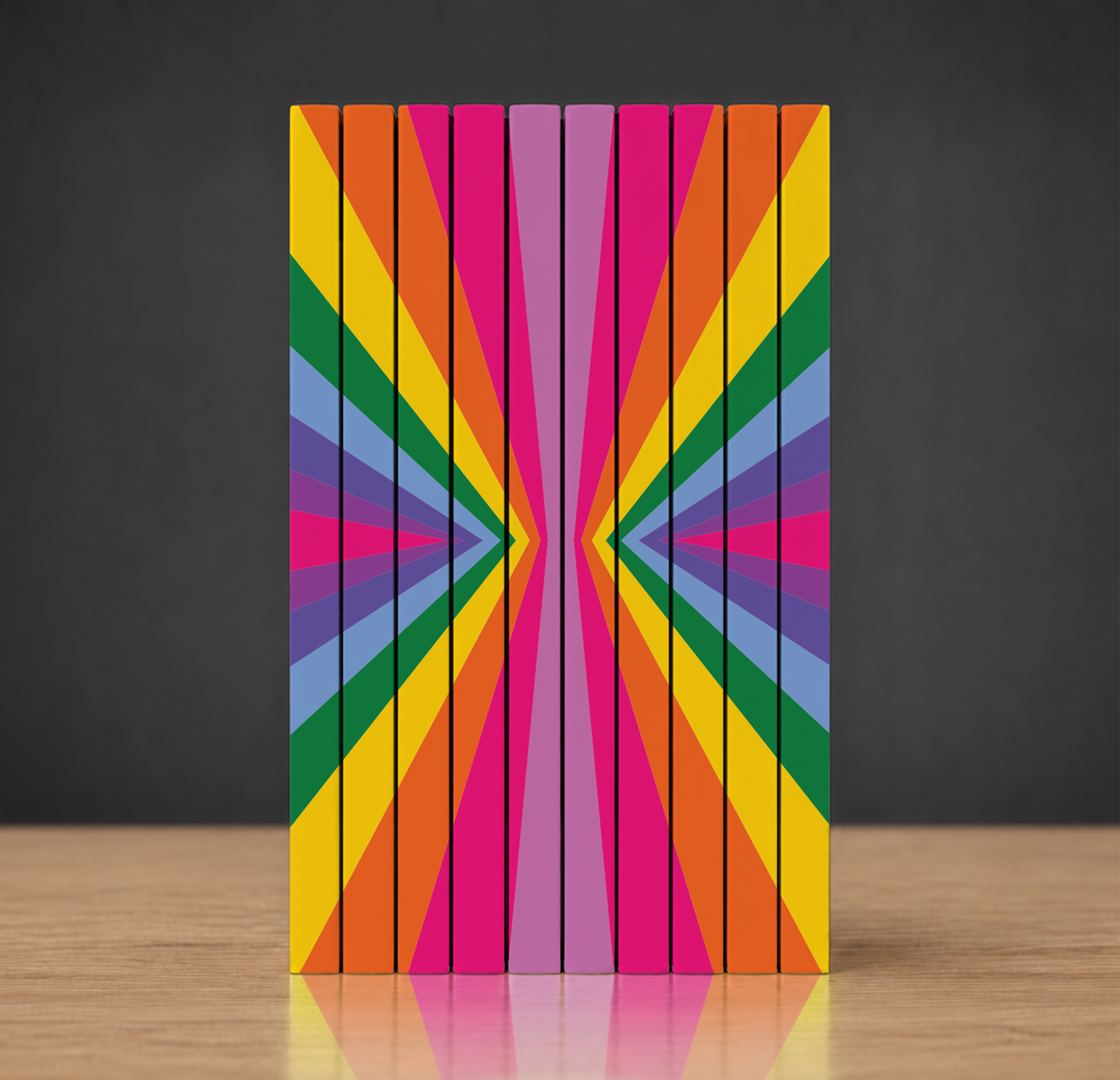 Rainbow Prisms Vertebrae Mural