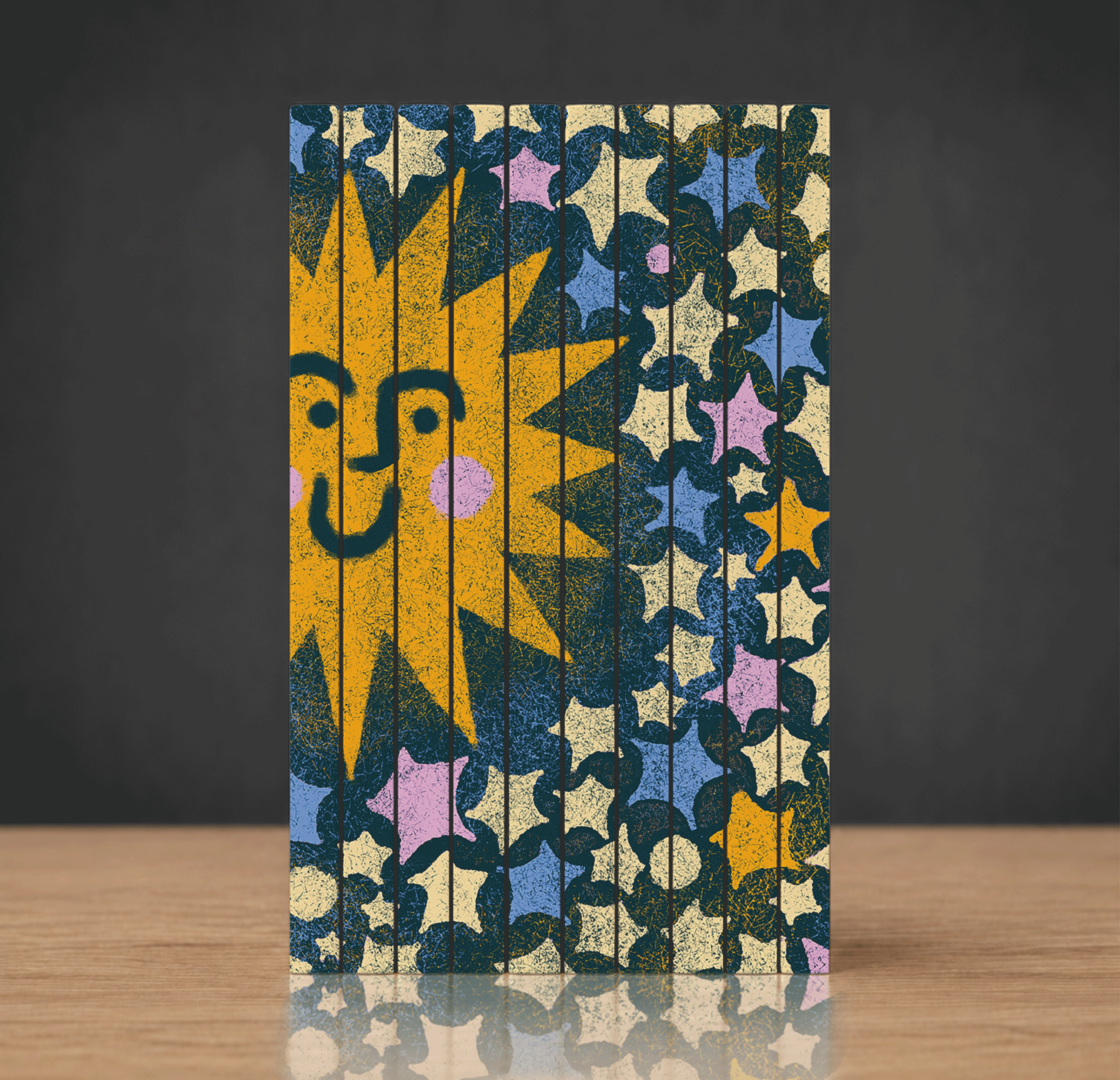 Sun Stars Vertebrae Mural