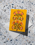 Golden Floral Soft Touch Greeting Cards (6-Pack)