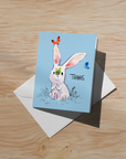 Bunny and Butterfly Soft Touch Greeting Cards (6-Pack)
