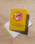 Bee On Cookie Soft Touch Greeting Cards (6-Pack)
