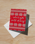 Sleigh Soft Touch Greeting Cards (6-Pack)