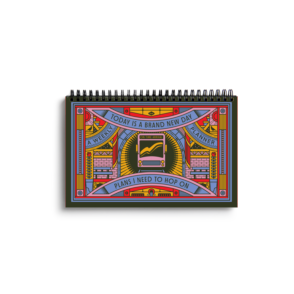 Hop On Train Classic Wire-O Undated Planner