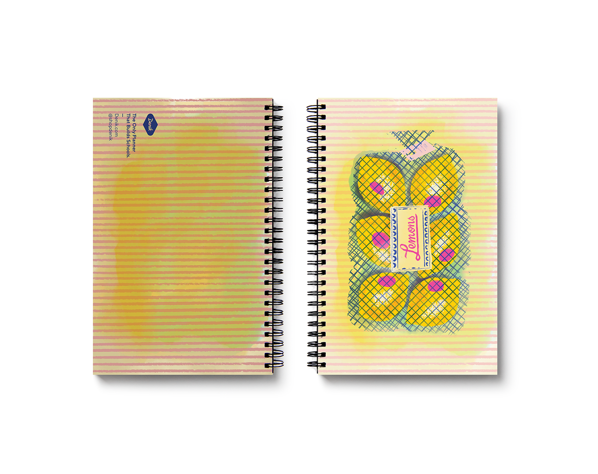Lemon Bunch Wire-O Hardcover Undated Planner