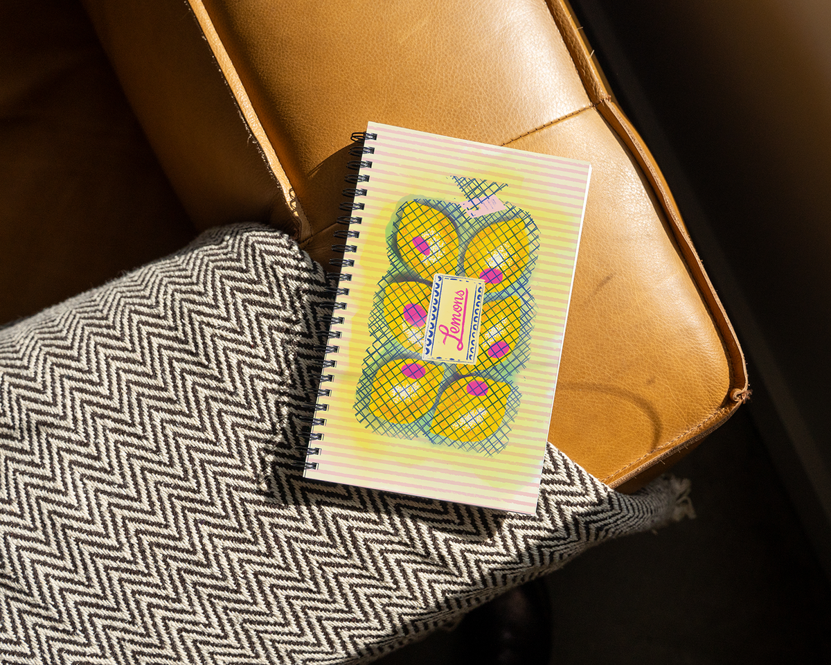 Lemon Bunch Wire-O Hardcover Undated Planner