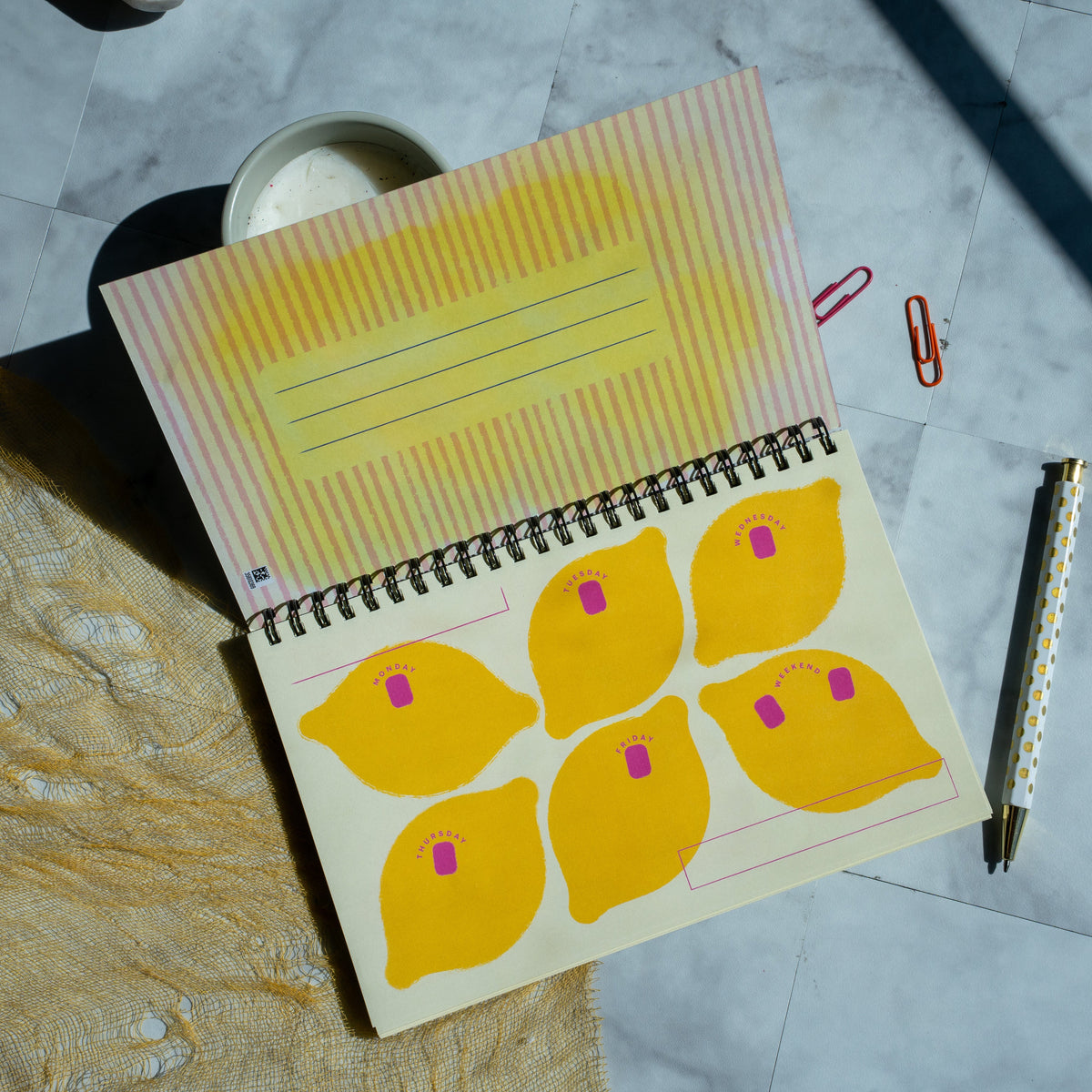 Lemon Bunch Classic Wire-O Undated Planner