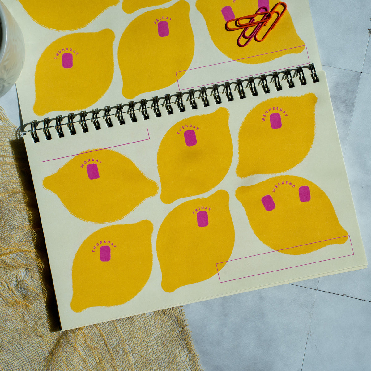 Lemon Bunch Classic Wire-O Undated Planner