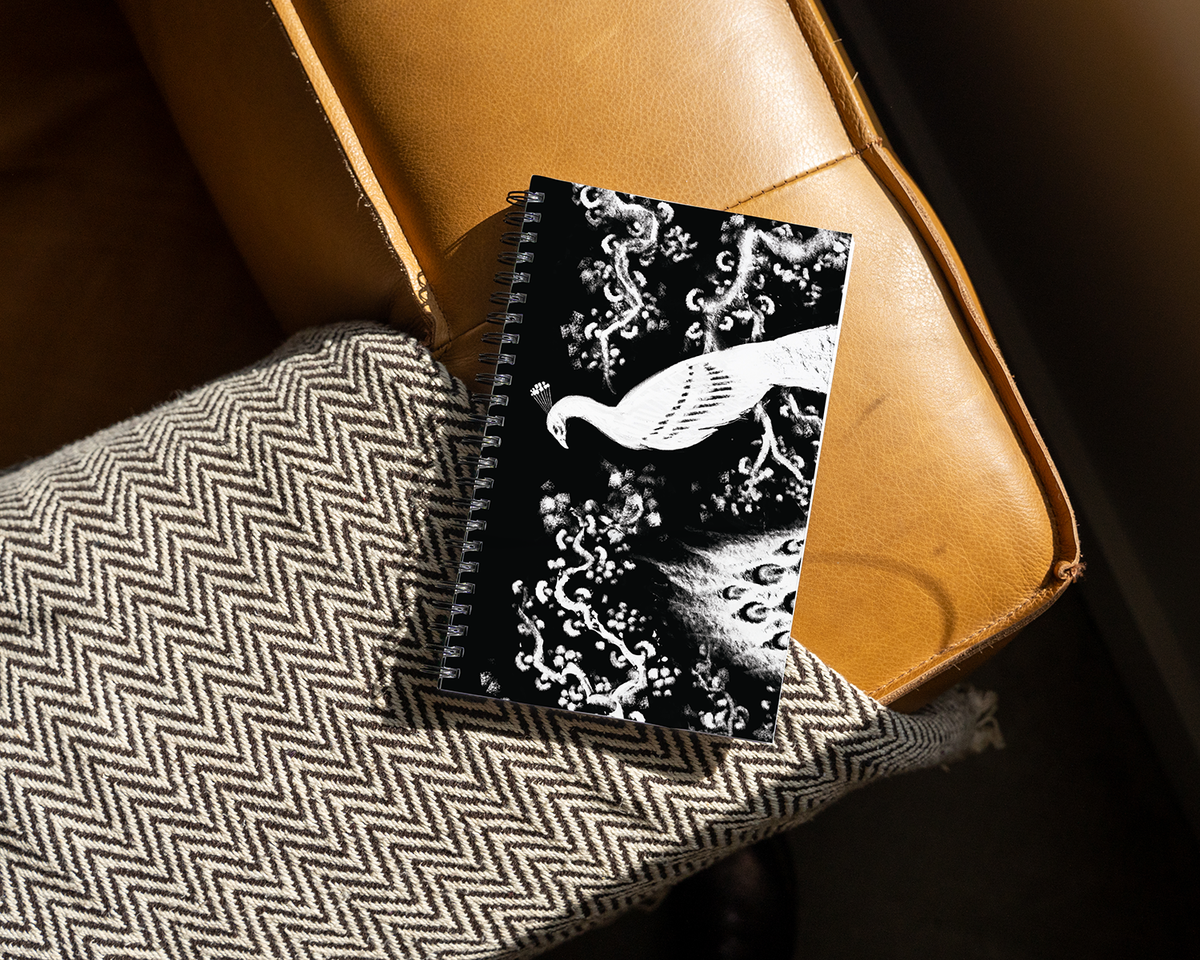 Albino Peacock Wire-O Hardcover Undated Planner