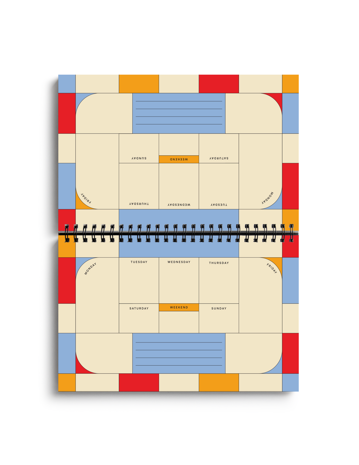 Mondrian Grid Classic Wire-O Undated Planner
