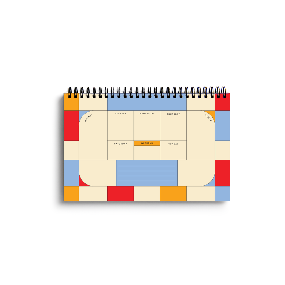 Mondrian Grid Classic Wire-O Undated Planner