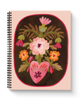 Blossoming Heart Large Wire-O Notebook