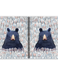 Black Bear & Bunnies Large Wire-O Notebook