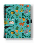 Plant Kitties Medium Wire-O Spiral Notebook