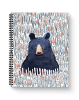 Black Bear & Bunnies Medium Wire-O Spiral Notebook
