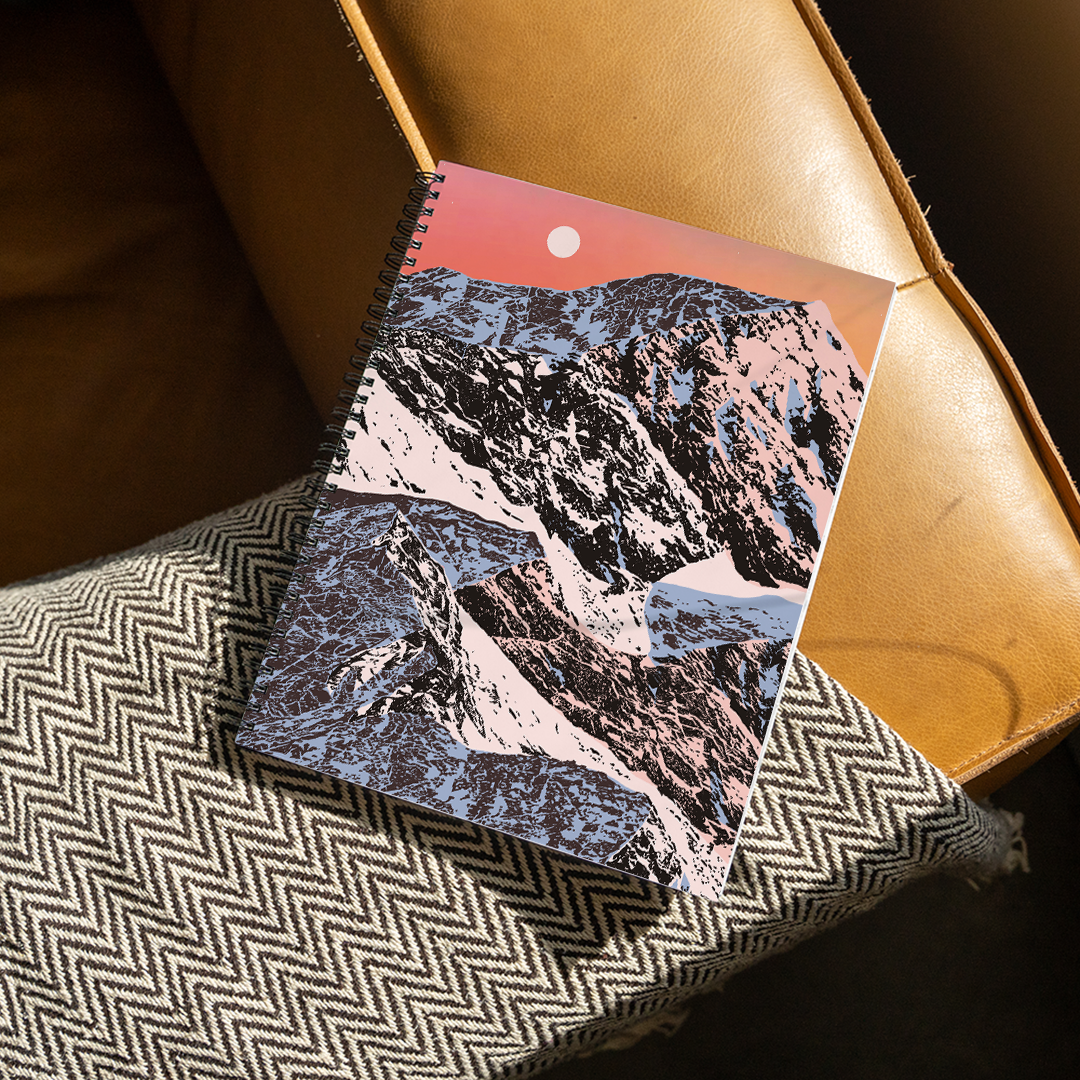 Sunset Mountain Medium Wire-O Spiral Notebook | Denik
