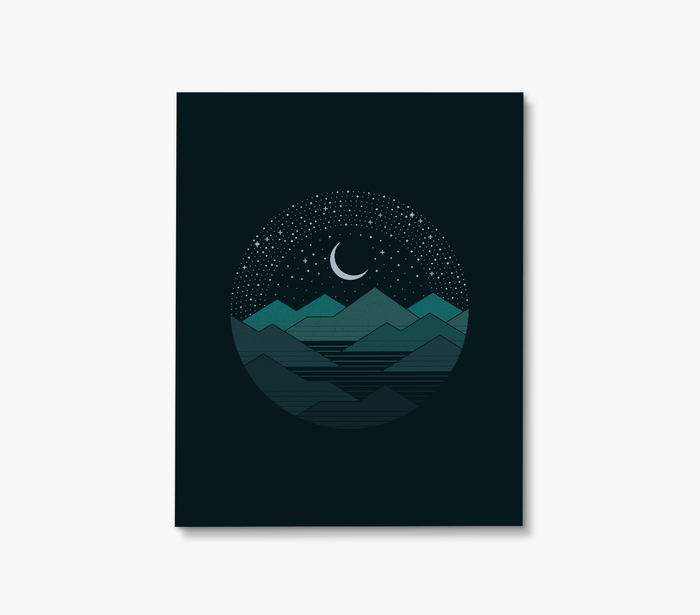 Between the Mountains and the Stars Art Print