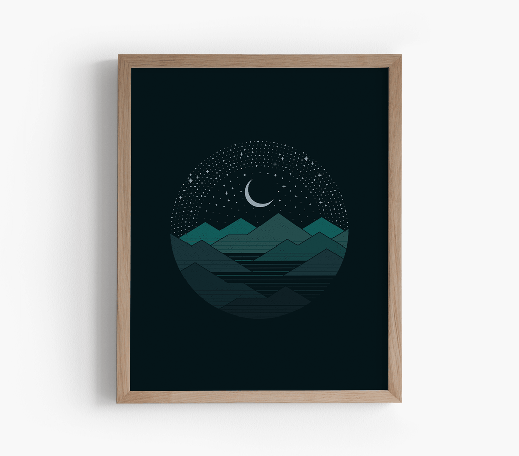Between the Mountains and the Stars Art Print